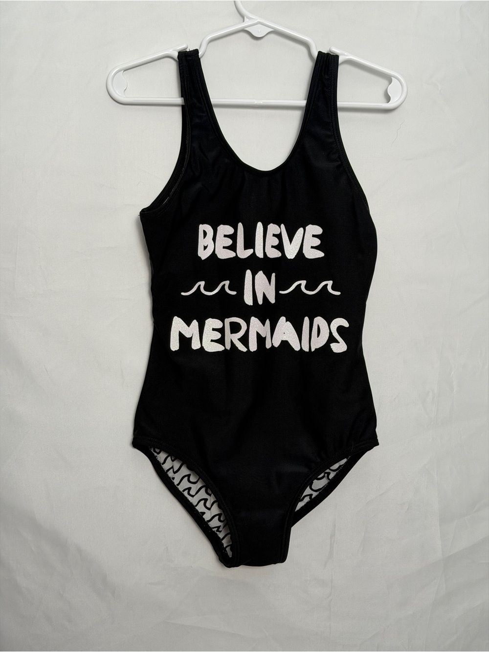 art class Black One-Piece Swimsuit “Believe in Mermaids" - 6/6x girls